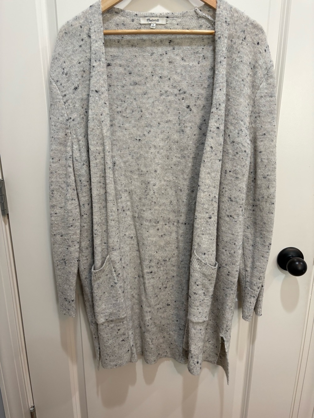 Madewell Donegal Kent Cardigan in Smoke Grey